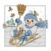 Christmas Snowman (26*23CM)- Cross Stitch