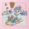 Christmas Snowman (26*23CM)- Cross Stitch