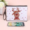 DIY Deer Special Shaped Diamond Painting Women Wristlet Purse Zipper Clutch