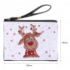 DIY Deer Special Shaped Diamond Painting Women Wristlet Purse Zipper Clutch