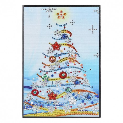 DIY Christmas Tree Special Shaped Diamond Painting 60 Pages A5 Notebook