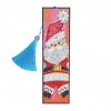 Diamond Painting Bookmark Leather Tassel Book Marks (Father Christmas）