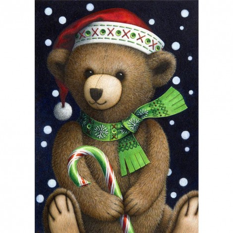 Christmas Bear - Full Round Diamond Painting