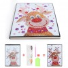 DIY Christmas Elk Special Shaped Diamond Painting 60 Pages A5 Notebook Gift