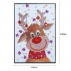 DIY Christmas Elk Special Shaped Diamond Painting 60 Pages A5 Notebook Gift
