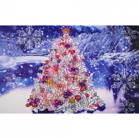 Christmas Tree -Partial Round Diamond Painting