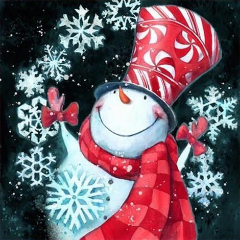 Snowman - Full Round Diamond Painting
