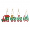 4pcs DIY Full Drill Special-Shape Diamond Painting Christmas Train Keychain
