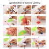 18pcs DIY Christmas Kids Round Drill Stickers Diamond Painting Face Pasters