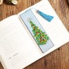 Diamond Painting Bookmark Leather Tassel Book Marks (Christmas Trees)