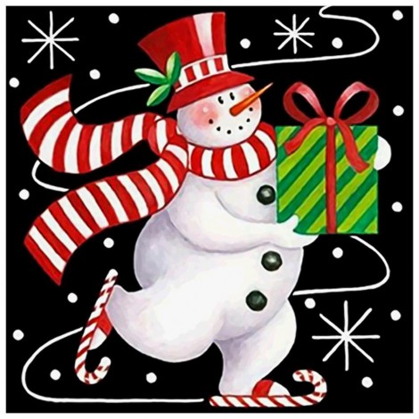 Snowman - Full Round Diamond Painting