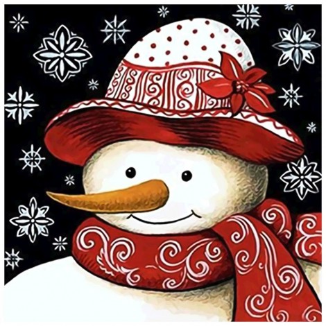 Snowman - Full Round Diamond Painting