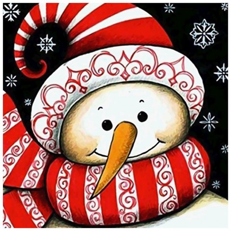 Snowman - Full Round Diamond Painting