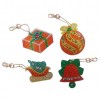 4pcs DIY Christmas Full Drill Special Shaped Diamond Painting Keychain Gift