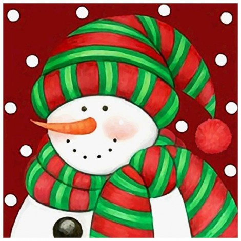 Snowman - Full Round Diamond Painting