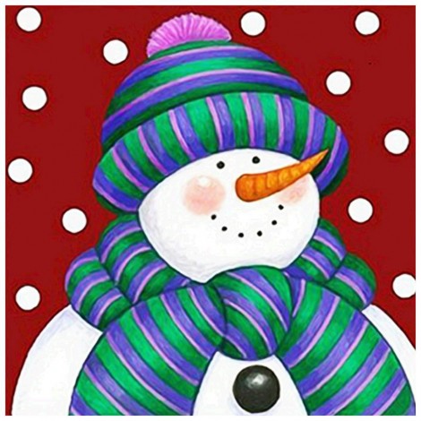 Snowman - Full Round Diamond Painting
