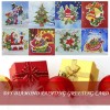 8pcs DIY Greeting Card Special-shaped Diamond Painting Christmas Postcards