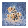 Christmas Four little Angels- Full Round Diamond Painting