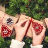 10pcs DIY Full Drills Diamond Painting Special Shape Christmas Tree Pendant