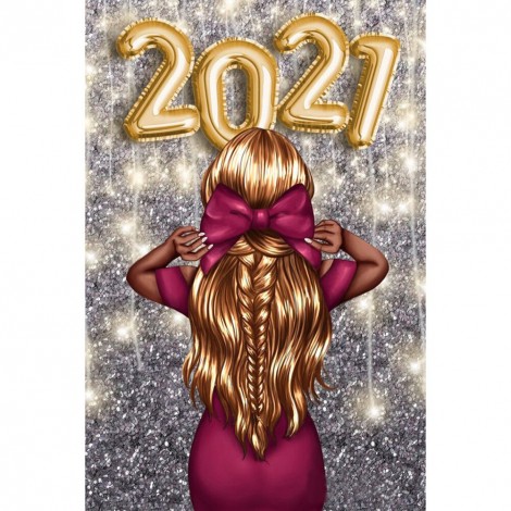 Back Girl-Full Round Diamond Painting