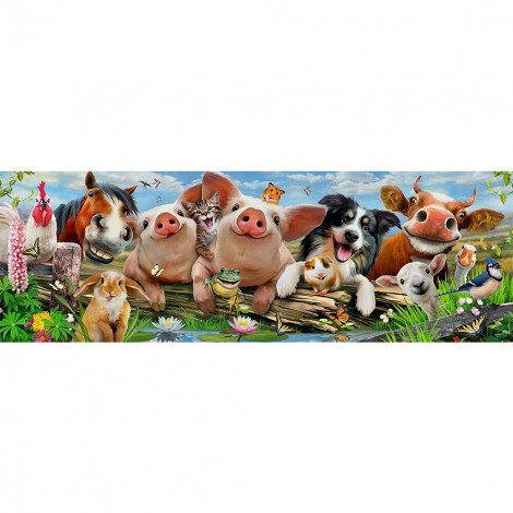 Animal Family-Full Round Diamond Painting