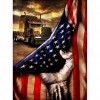 American Flag Car-Full Round Diamond Painting