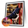 American Flag Car-Full Round Diamond Painting