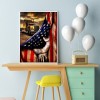 American Flag Car-Full Round Diamond Painting