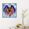 American Flag Eagle-Full Round Diamond Painting