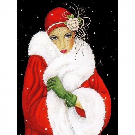 Lady-Full Round Diamond Painting