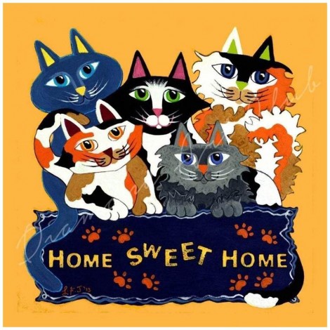 Cats - Full Round Diamond Painting (30*30cm)