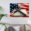 US Flag Cross Bible-Full Round Diamond Painting