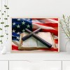 US Flag Cross Bible-Full Round Diamond Painting