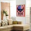 Stars Stripes Skull -Full Round Diamond Painting