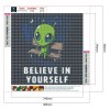 Alien Sitting on Bench-Full Round Diamond Painting