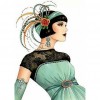 Lady-  Full Round Diamond Painting