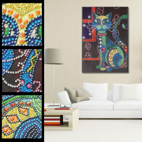 Cat - Crystal Rhinestone Diamond Painting