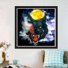 Wolf and Moon - Full Round Diamond Painting