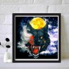 Wolf and Moon - Full Round Diamond Painting