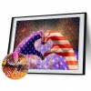 American Flag Love-Full Round Diamond Painting