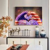 American Flag Love-Full Round Diamond Painting