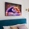 American Flag Love-Full Round Diamond Painting
