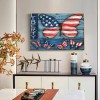 US Flag Butterflies  -  Full Round Diamond Painting