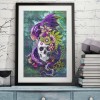 Skull Flower -Partial Round Diamond Painting