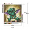 Cute Winged Dinosaur- Full Round Diamond Painting