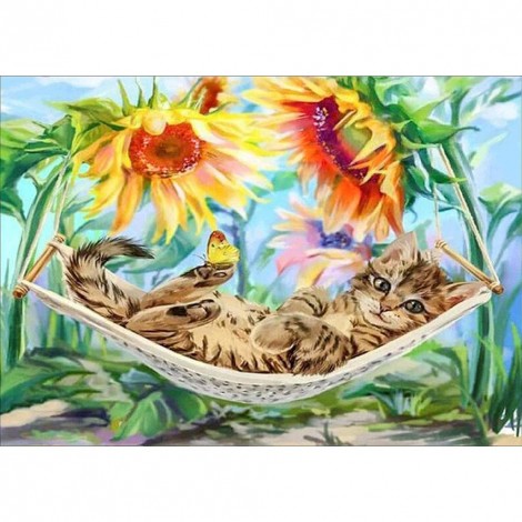 Cat - Full Round Diamond Painting