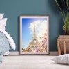 Spring Eiffel Tower- Full Round Diamond Painting