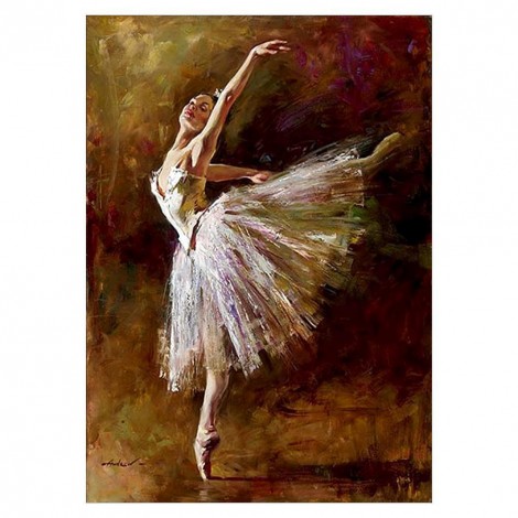 Ballet Dancer - Partial Round Diamond Painting