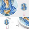 Virgin Mary Mural Pink Tassel Special Shape DIY Diamond Painting Home Decor