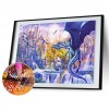 Castle and Flying Dragon-Full Round Diamond Painting